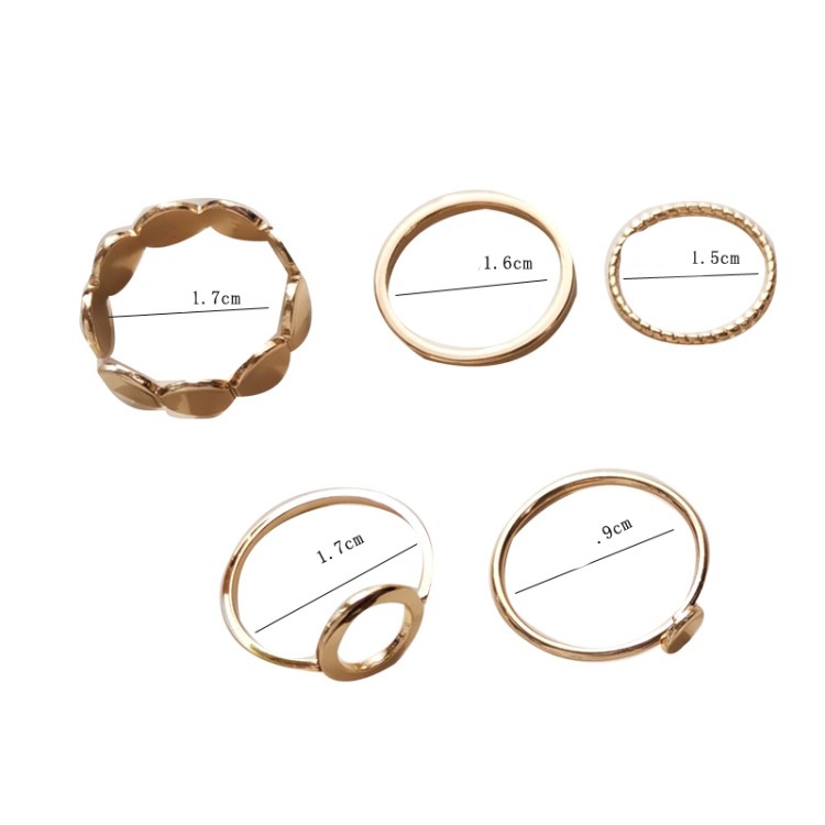 Set nhẫn cá tính thời trang unisex Hàn quốc ANNIE D109