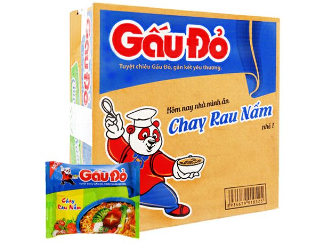 Thùng 30 gói mì ăn liền Gấu đỏ 63g - Đủ loại