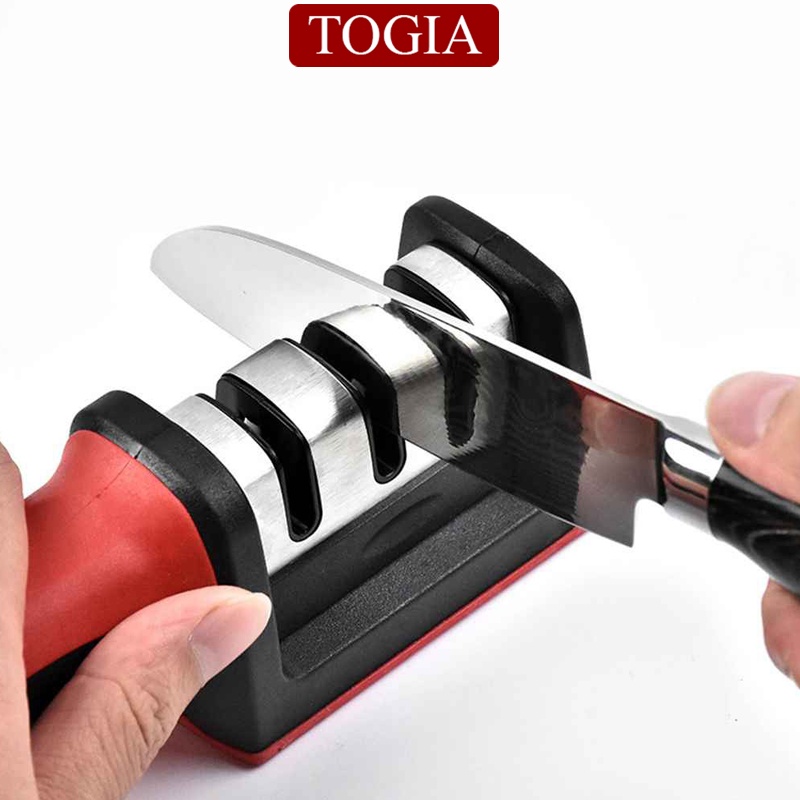 Dụng Cụ Mài Dao 3 Rãnh Sắc Bén, Máy Mài Dao Bằng Tay Mài Nhanh Tiện Lợi TOGIA