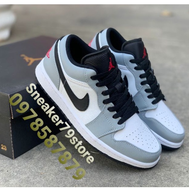 Giày Nike Jordan 1 Low Light Smoke Grey Nam/Nữ   Hình Ảnh Độc Quyền