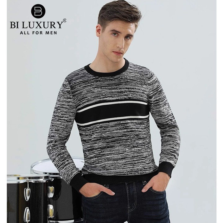 Áo len nam BILUXURY màu ghi sáng - ALRT011GHS - ALRS007DEN | BigBuy360 - bigbuy360.vn