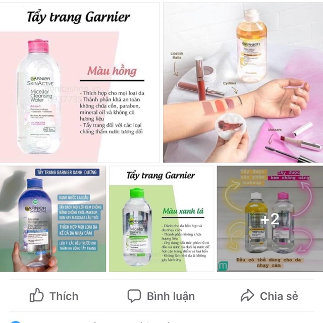 Tẩy trang ganier 155