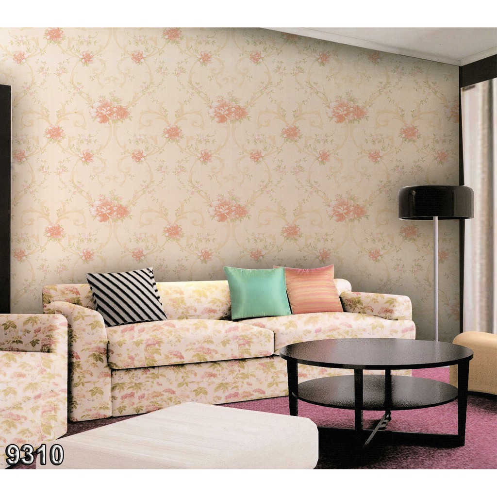 Giấy Dán Tường HOA VĂN - Chất Liệu Dày + Chống Thấm Tuyệt Đối - Trang Trí Phòng Khách & Phòng ngủ
