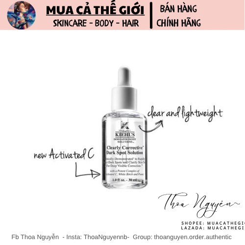 Serum Giảm Thâm Nám Kiehls Clearly Corrective Dark Spot Solution (Kiehl’s)