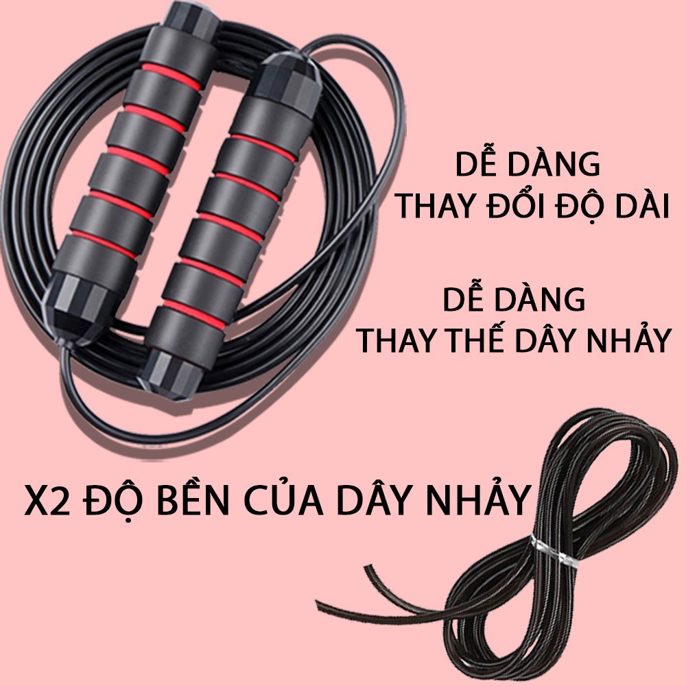 Dây nhảy thể lực đàn hồi 2.9m chính hãng TopBody, hỗ trợ luyện tập thể dục, thể thao tiện lợi tại nhà