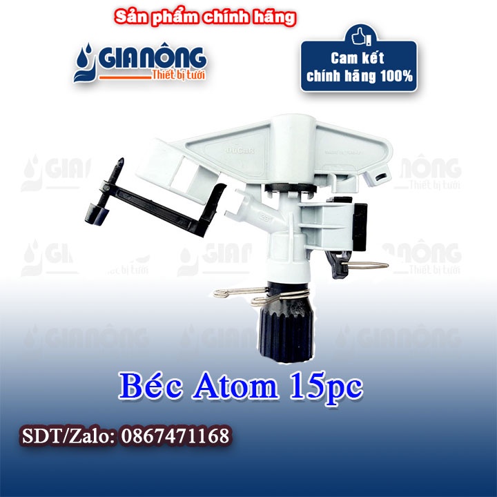 Béc Ducar atom 15pc💖FREESHIP💖 Béc lớn tưới phun mưa hiệu quả với bán kính hơn 15-20 met