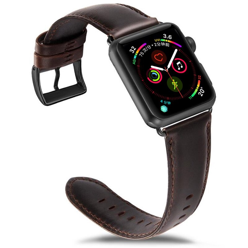 【Apple Watch Strap】Apple Watch series 6 se 5 4 3 2 1 Leather Strap Apple Watch Crazy Horse Leather Band for Apple watch 38mm 40mm 44mm 42mm