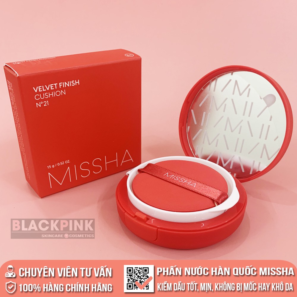 Phấn nước MISSHA Velvet Cushion SPF50+ Hàn Quốc, kiềm dầu tốt, độ che phủ hoàn hảo, thành phần tự nhiên an toàn cho da