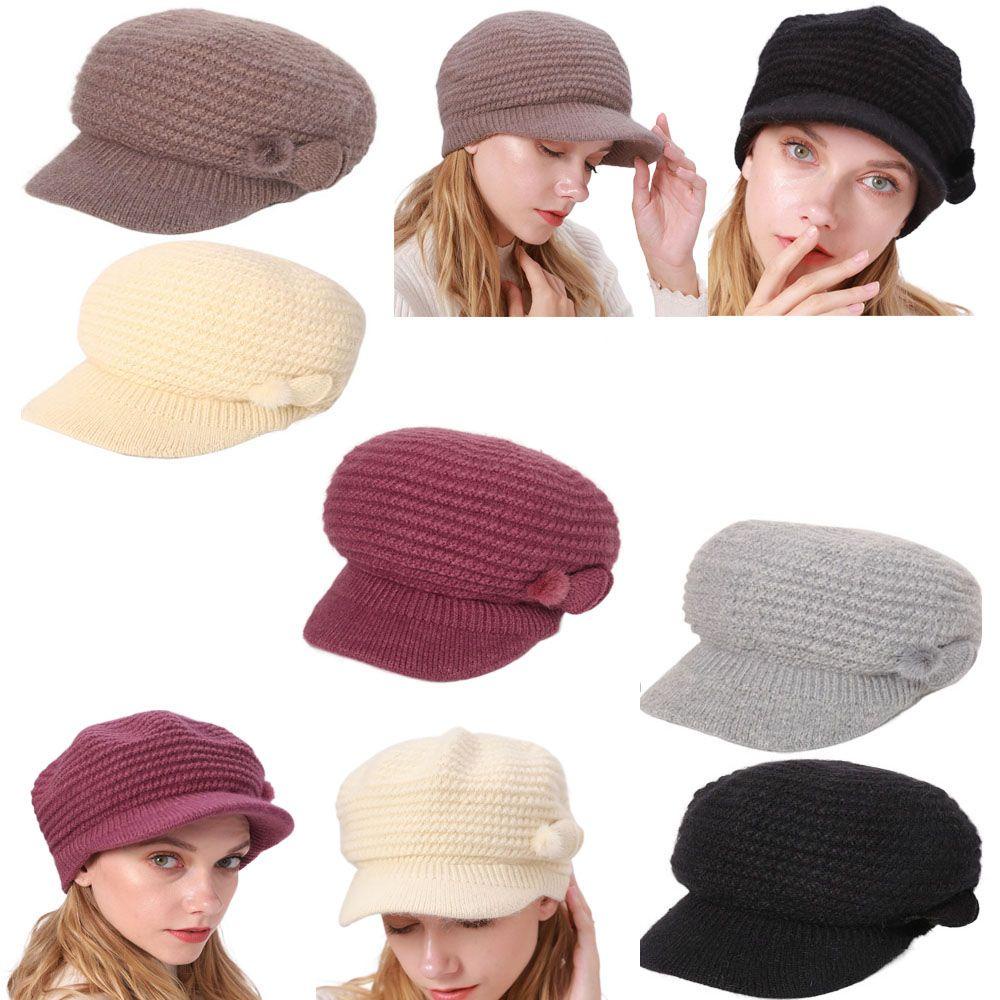 Mũ Beret Lông Thỏ Thời Trang Thu Đông Cho Nữ