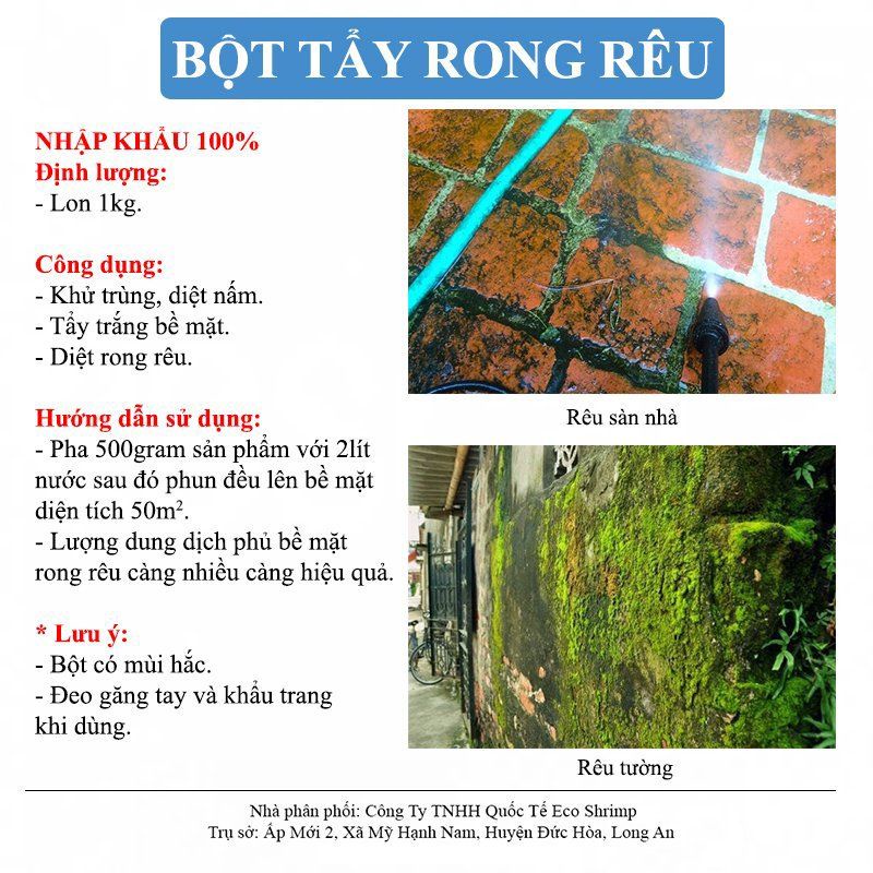 Bột Tẩy Rong Rêu ,Sàn Nhà,Tường Xi Măng # gói 1kg