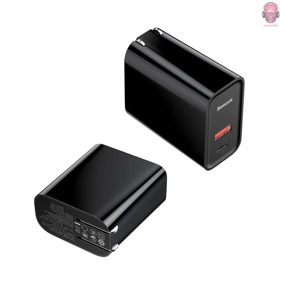 Cục Sạc Nhanh Baseus Usb C 30w Pd Hai Cổng Usb 3.0 Plus 12 Mini Pro Max Macbook Google Pixel