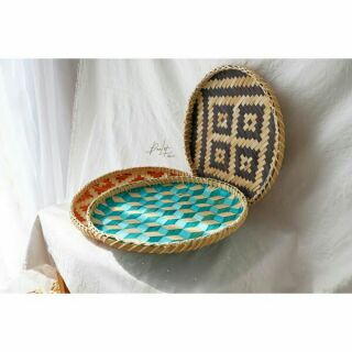 Bộ 3 mẹt tre hoa văn đẹp treo tường