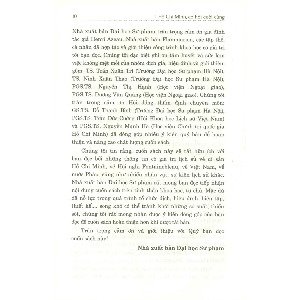 Sách - Hồ Chí Minh - Cơ Hội Cuối Cùng: Hội Nghị Việt - Pháp Tại Fontainebleau, Tháng 7 Năm 1946 (Bìa Cứng)