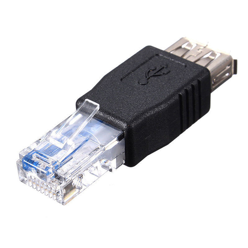 Set 2 Bộ Chuyển Đổi Mạng Lan Rj45 Male Sang Usb Female