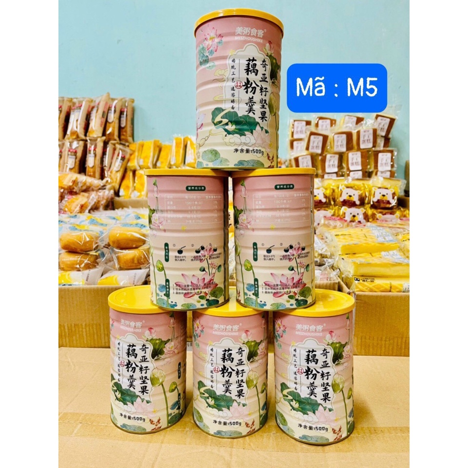 Bột Củ Sen Mix Hạt Dinh Dưỡng, Dưỡng Nhan, Ăn Kiêng (500g)