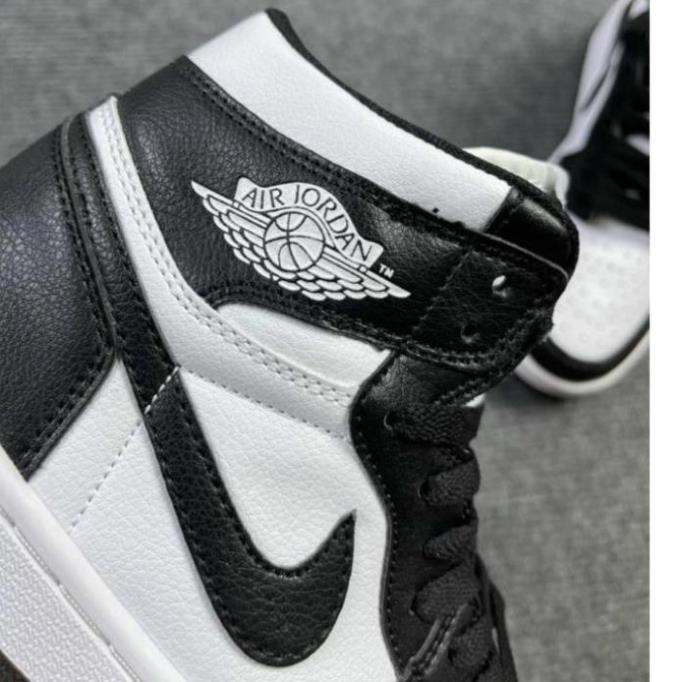 (surucar- DA XÍT ĐẾ ĐÚC XỊN] GIày JORDAN 1 PANDA CỔ CAO,Giày thể thao JODAN,Giày sneaker JD1 HIGH đen trắng cao mới nhất