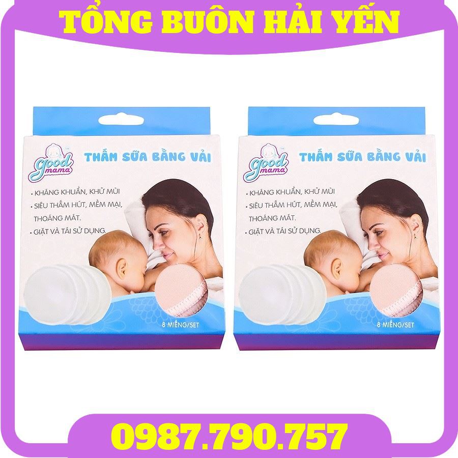 [Tiết Kiệm] Miếng lót thấm sữa Goodmama giúp mẹ ngăn ngừa được tình trạng rỉ sữa, có thể giặt để tái sử dụng nhiều lần