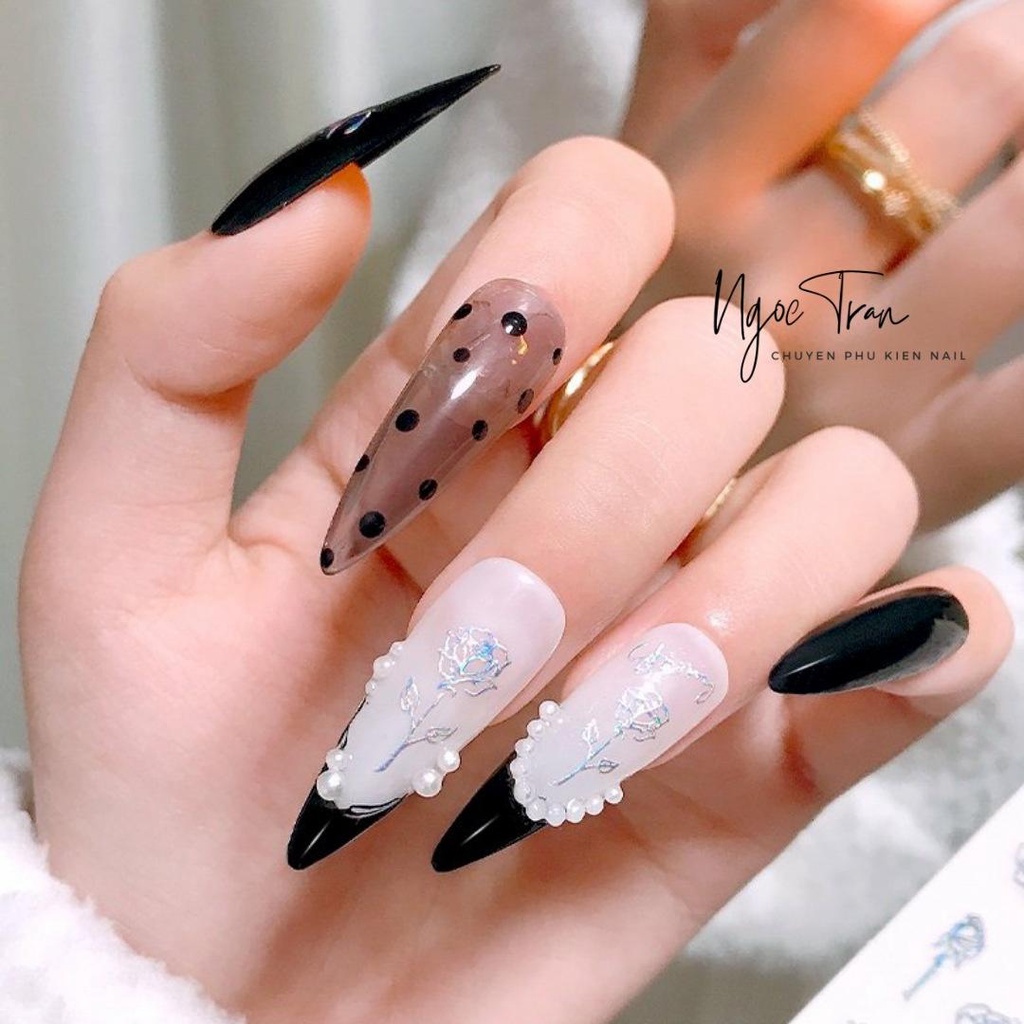 Sticker Nail Galaxy 2022 | Hiệu Ứng Laser Cực Quang | Hình Dán Móng Tay