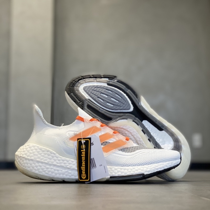 Giầy ultraboost 7.0 nam trắng phối cam xám