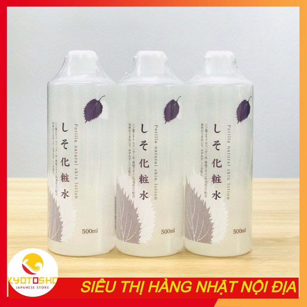 Nước hoa hồng Natural lá tía tô 500ml [hàng nhật nội địa ]