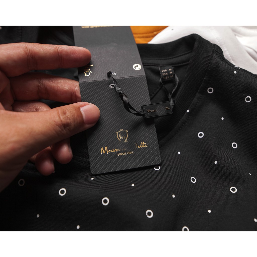 Áo thun cổ tròn Mát Xi Mô Đu Ti in họa tiết tròn FULL siêu đẹp 💖 SLIMFIT 💖 3 màu  Hàng chất cotton mịn láng 💖ATMD1 💖