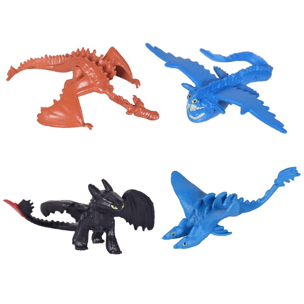 Set 13 mô hình mô phỏng nhân vật trong phim hoạt hình How to Train Your Dragon 3