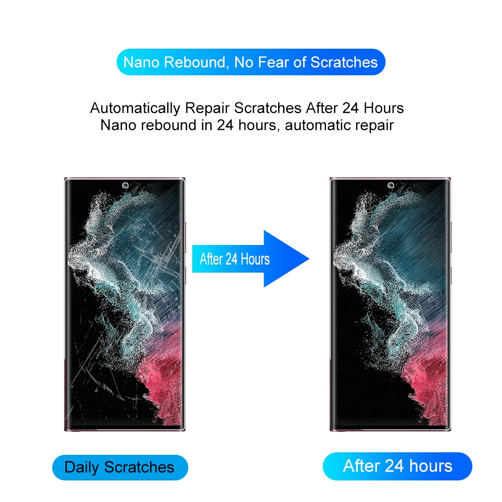 Miếng dán bảo vệ màn hình camera Hydrogel 3 trong 1 cho Samsung Galaxy S22Ultra S22Plus S22 Ultra Plus 5G