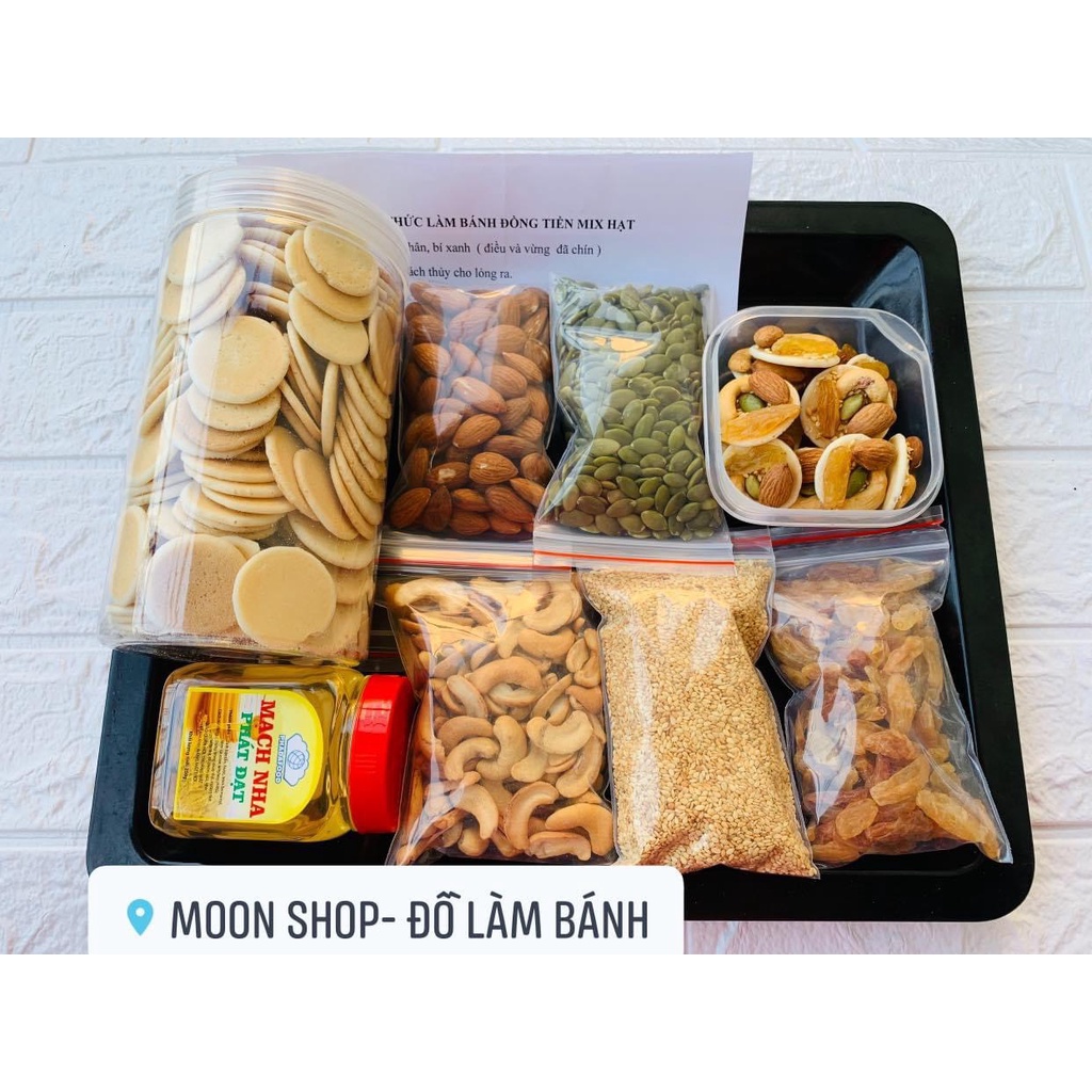 Set nguyên liệu tự làm bánh đồng tiền mix hạt