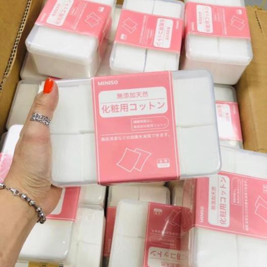Hộp Bông Tẩy Trang Miniso 1000 Miếng Nhật Bản, cotton 100%, MẪU MỚI 2021