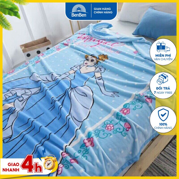 Size 1.1 x 1.5m - Chăn tuyết nhung cho bé rất mềm mịn an toàn cho làn da của bé, giặt mau khô, không xù lông - Ben Ben
