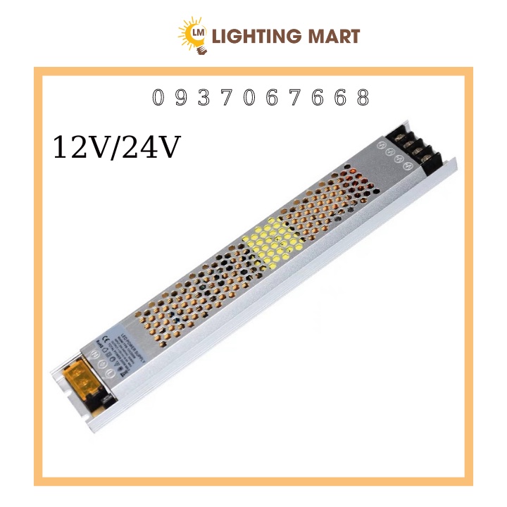 Nguồn siêu mỏng 12V 24V sử dụng cho đèn led và các thiết bị điện 12V, 24V
