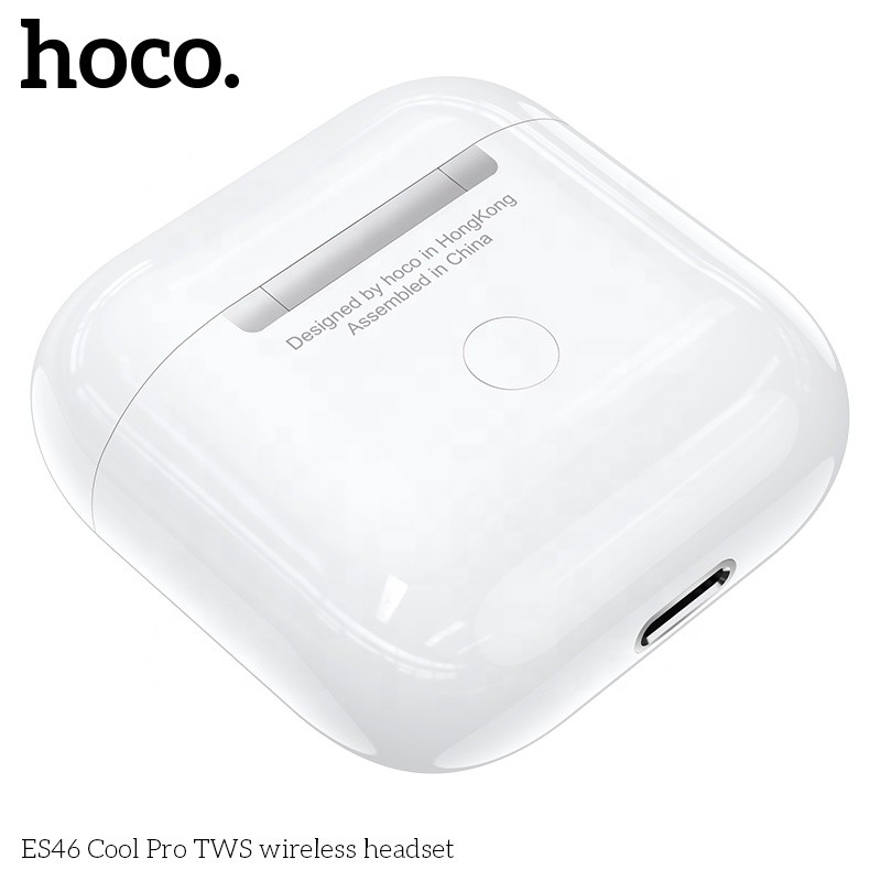 Tai nghe True Wireless mini Hoco ES46 Cool Pro V5.0, định vị, đổi tên tai nghe (Trắng)