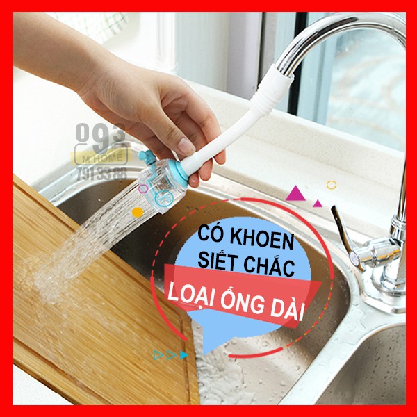 Đầu Nối Vòi Rửa Chén Bát Xoay 360 Độ Loại Dài 170 mm Vòi Sen Vòi Nước