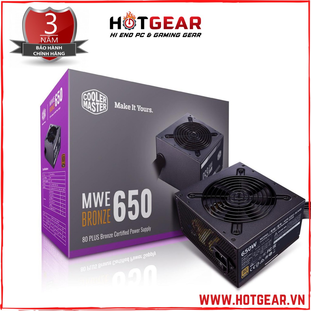 Nguồn máy tính Cooler Master MWE Bronze V2 650W mới chính hãng