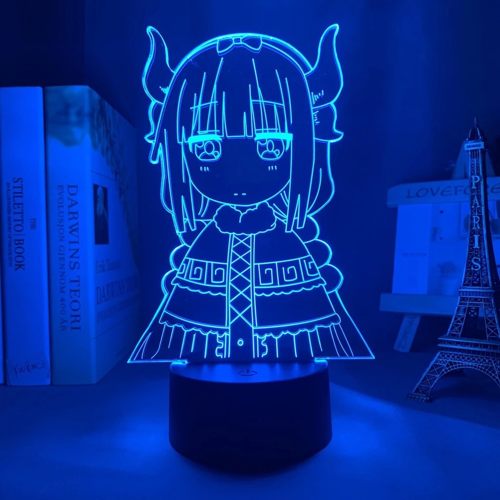 Đèn Led 3d Hình Anime Kanna Kamui | Kobayashi-san Chi no Maid Dragon Trang Trí Phòng