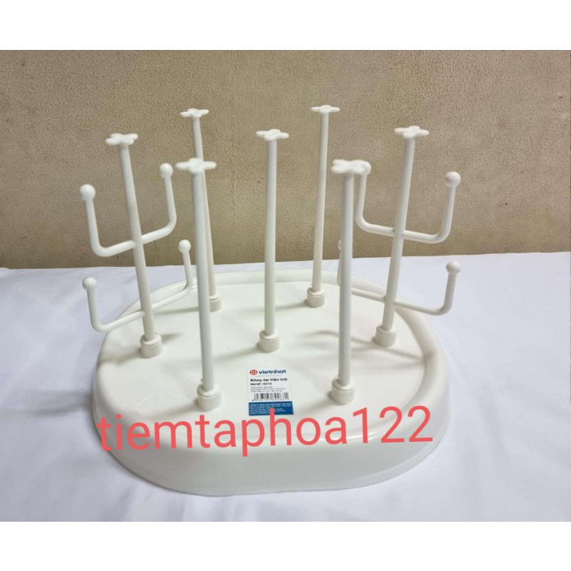 Khay úp ly cốc tách bình sữa màu pastel
