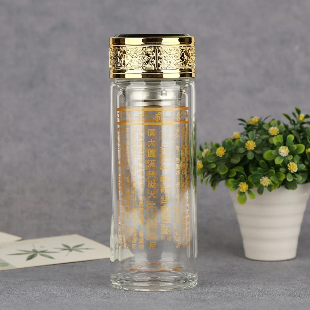 trợ duyên Bình Đựng Nước Khắc Chú Đại Bi,Dược sư 500ml có đèn - Pháp Bảo Phật Giáo