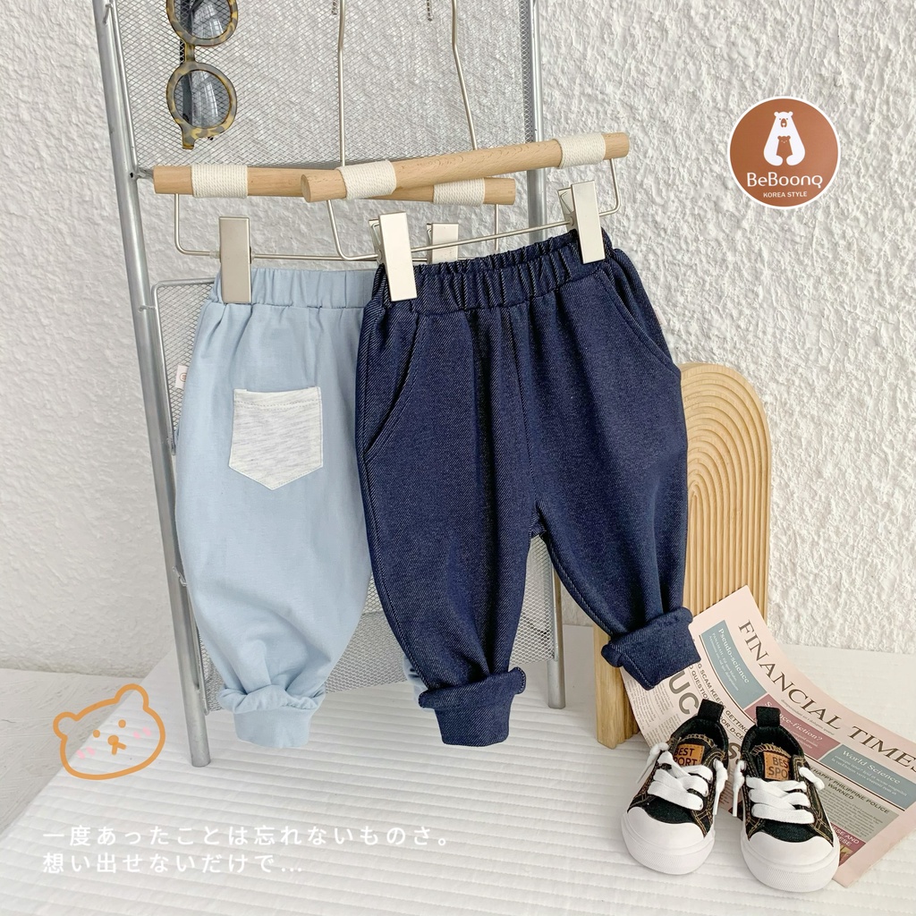 Bộ cotton bé trai hoạ tiết Mickey siêu cute, phối đáp tay 2 màu siêu xinh -PITUPI-BEBOONG