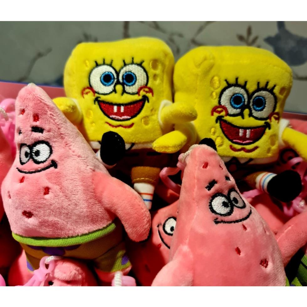 Móc khoá gấu bông Spongebob Bọt biển sao biển Pattrick 6-8cm BooBooBear