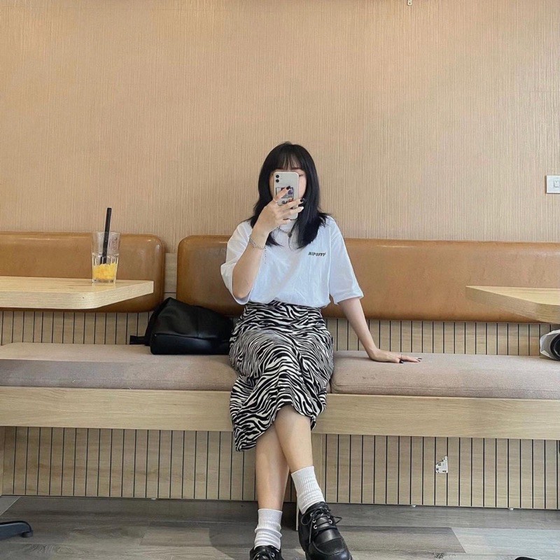 Chân váy dáng dài họa tiết ngựa vằn xẻ sau(ẢNH THẬT + HÀNG CÓ SẴN) HC5 - Đenta store | BigBuy360 - bigbuy360.vn