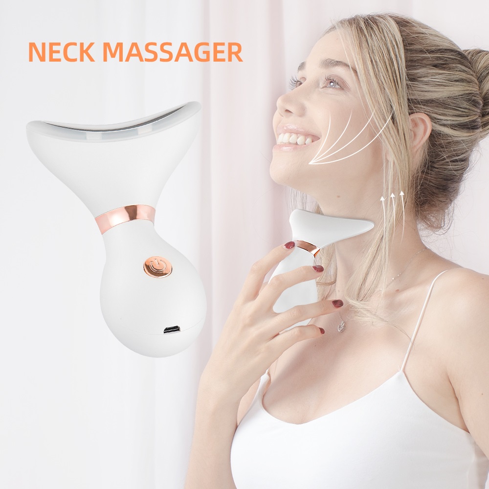 Máy massage da mặt/ cổ FOREVERLILY 3 chế độ đèn LED EMS chống nếp nhăn chăm sóc da chất lượng cao