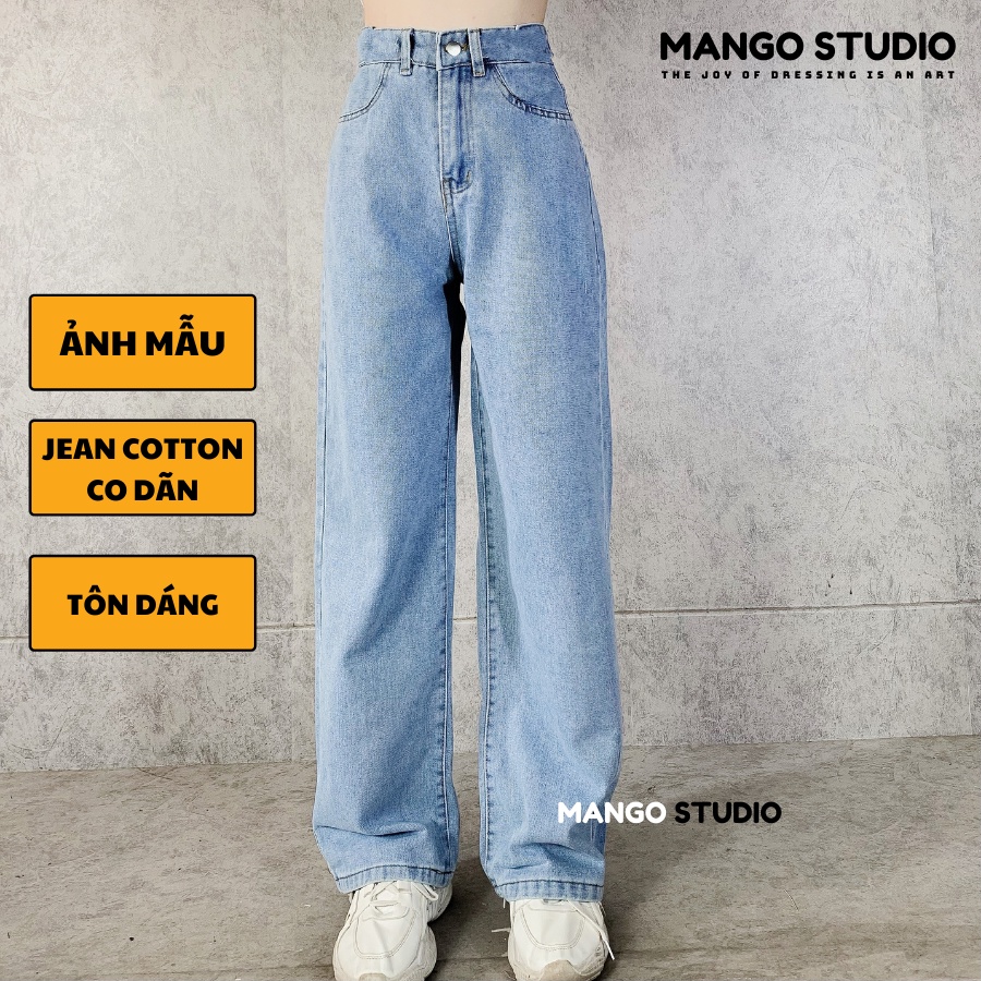 Quần jean nữ ống suông rộng cơ bản cạp lưng cao thương hiệu Mango MT230 | WebRaoVat - webraovat.net.vn