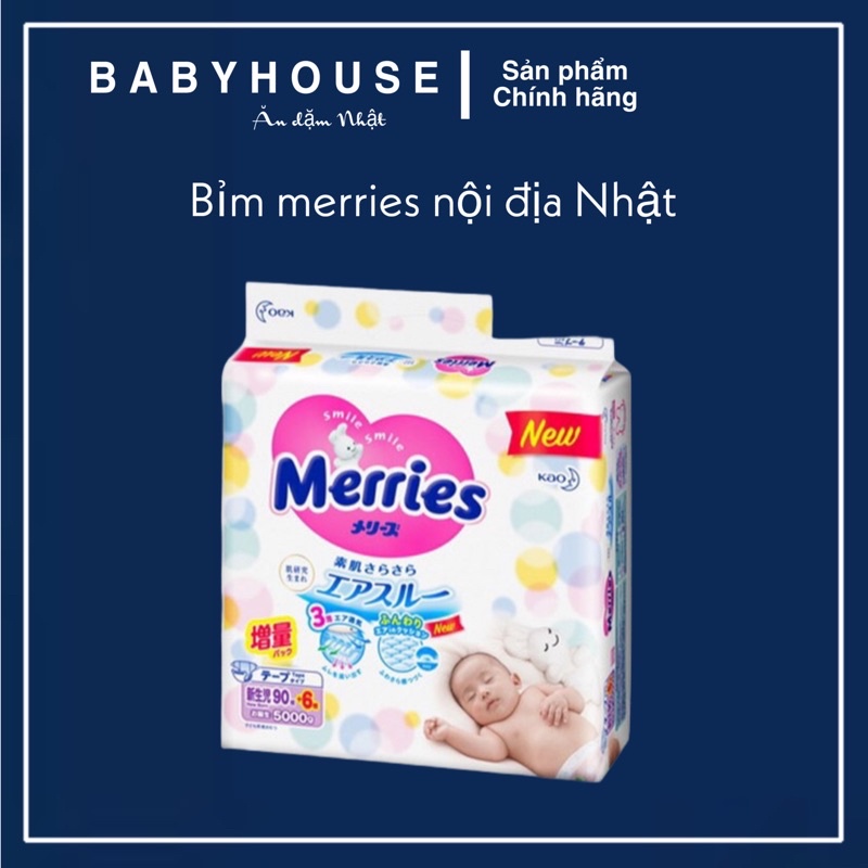 (Cộng Miếng -Jumbo) Bỉm Merries Dán/Quần Nội Địa Nhật cộng miếng/ jumbo/ cao cấp NB96/S88/M68/L58/M64/L50/XL44/XXL28