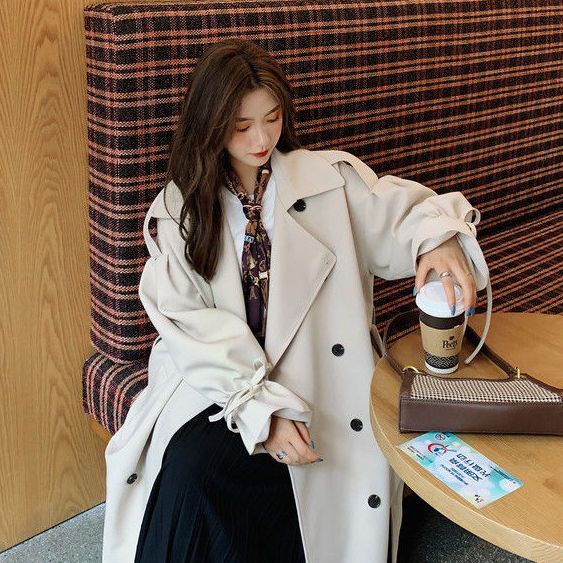Áo Khoác Gió Thiết Kế Mới Thời Trang Theo Phong Cách Anh Dành Cho Nữ