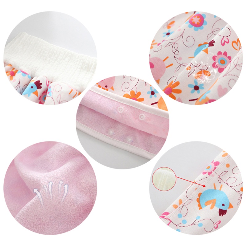 Quần Tã Dạng Váy Chất Liệu Cotton Thấm Hút Chống Thấm Nước Thoải Mái Có Thể Giặt Sạch Dành Cho Em Bé