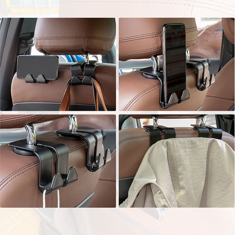 Móc treo đồ SEAMETAL gắn phía sau tựa đầu ghế xe hơi kích thước nhỏ gọn bền tiện lợi