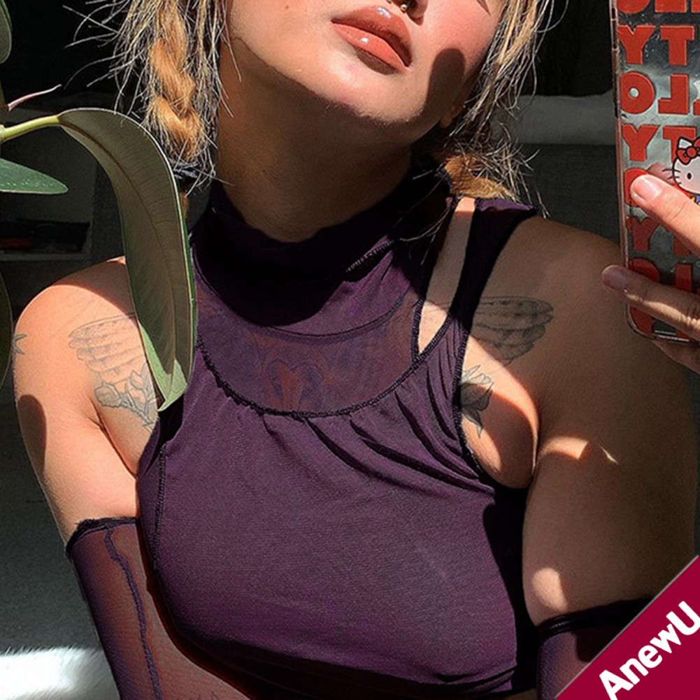 Áo Lưới Xuyên Thấu Không Tay Gợi Cảm Cho Nữ | BigBuy360 - bigbuy360.vn