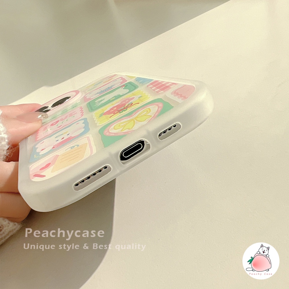 Ốp Điện Thoại TPU Mềm Dạng Nhám Họa Tiết Kẻ Sọc/Gấu Màu Trong Suốt Cho iPhone 13 Mini 12 Pro Max 11 Xr Xs Max X 7 8 Plus 12Mini