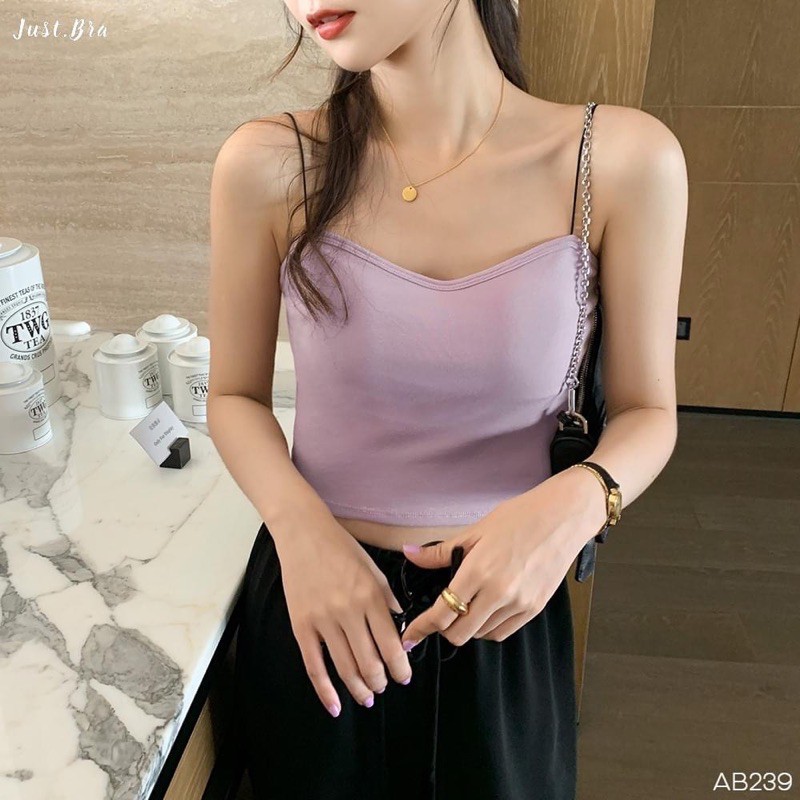 Áo Bra ❤️FREESHIP❤️ Áo 2 dây sợi bún siêu mảnh có đệm ngực thun dáng lửng sexy. Trang Storeee