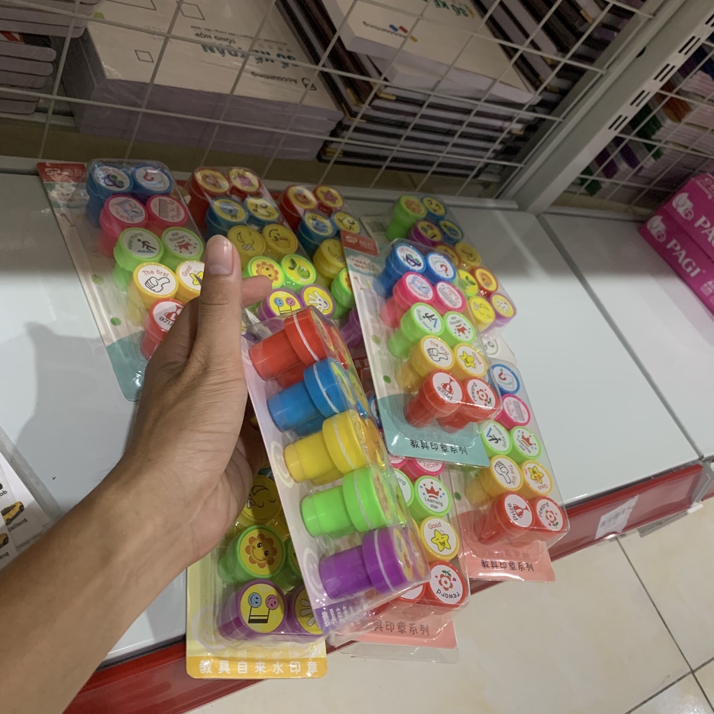 Bộ 10 con dấu đồ chơi cho bé in hình